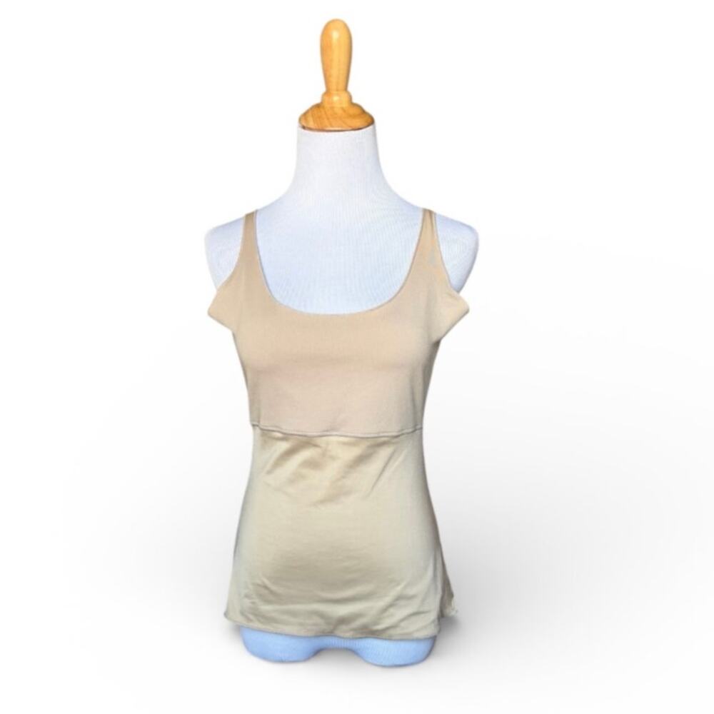Spanx By Sara Blakey Nude Beige Seamless Shaping Tank Top Sz L Shapewear
